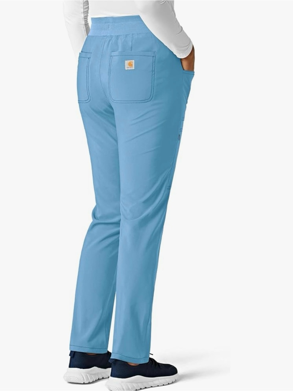 NWOT Carhartt Cross Flex Women’s Slim Leg Scrub Pants Blue Utility Joggers Large